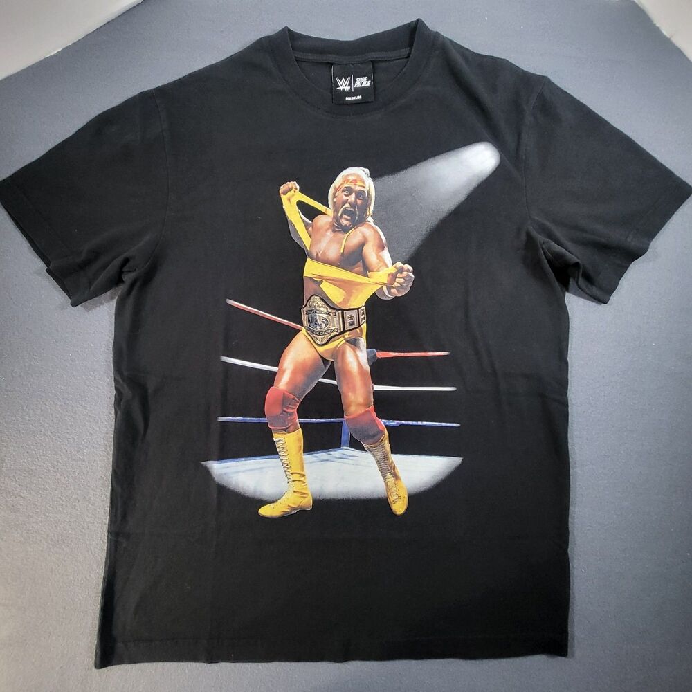 WWE Hulk Hogan Hulkamania Shoe Palace Shirt Mens Medium Black Limited Edition